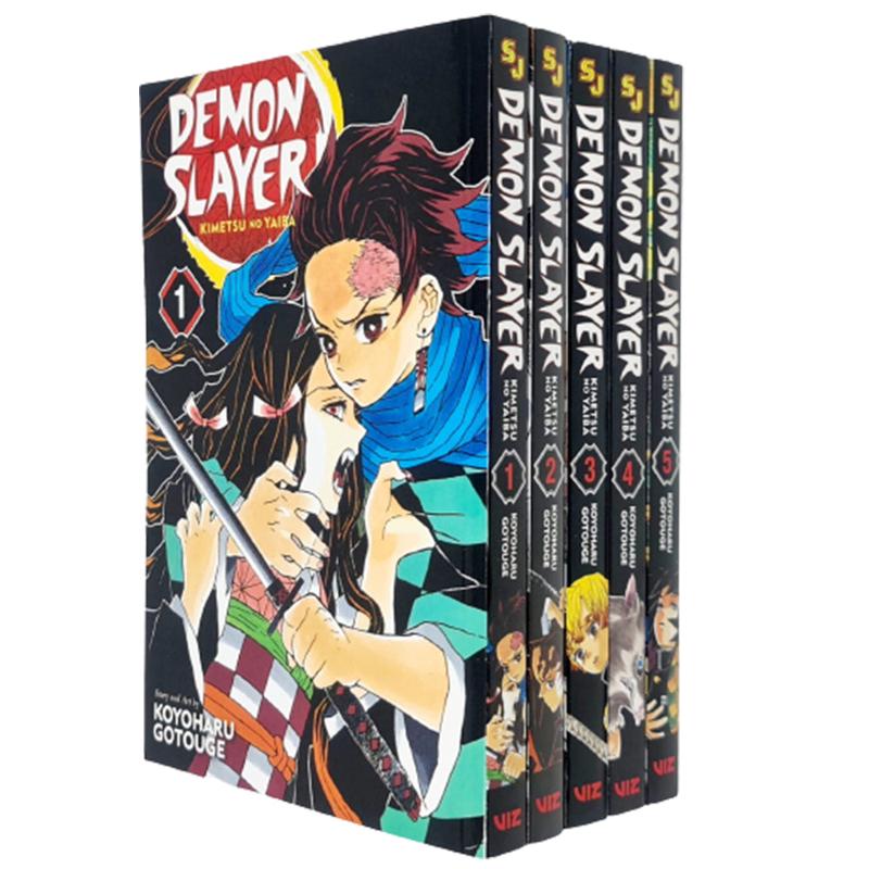 Demon Slayer Kimetsu No Yaiba 1-5 Vol 5 Books Set By Koyoharu Gotouge