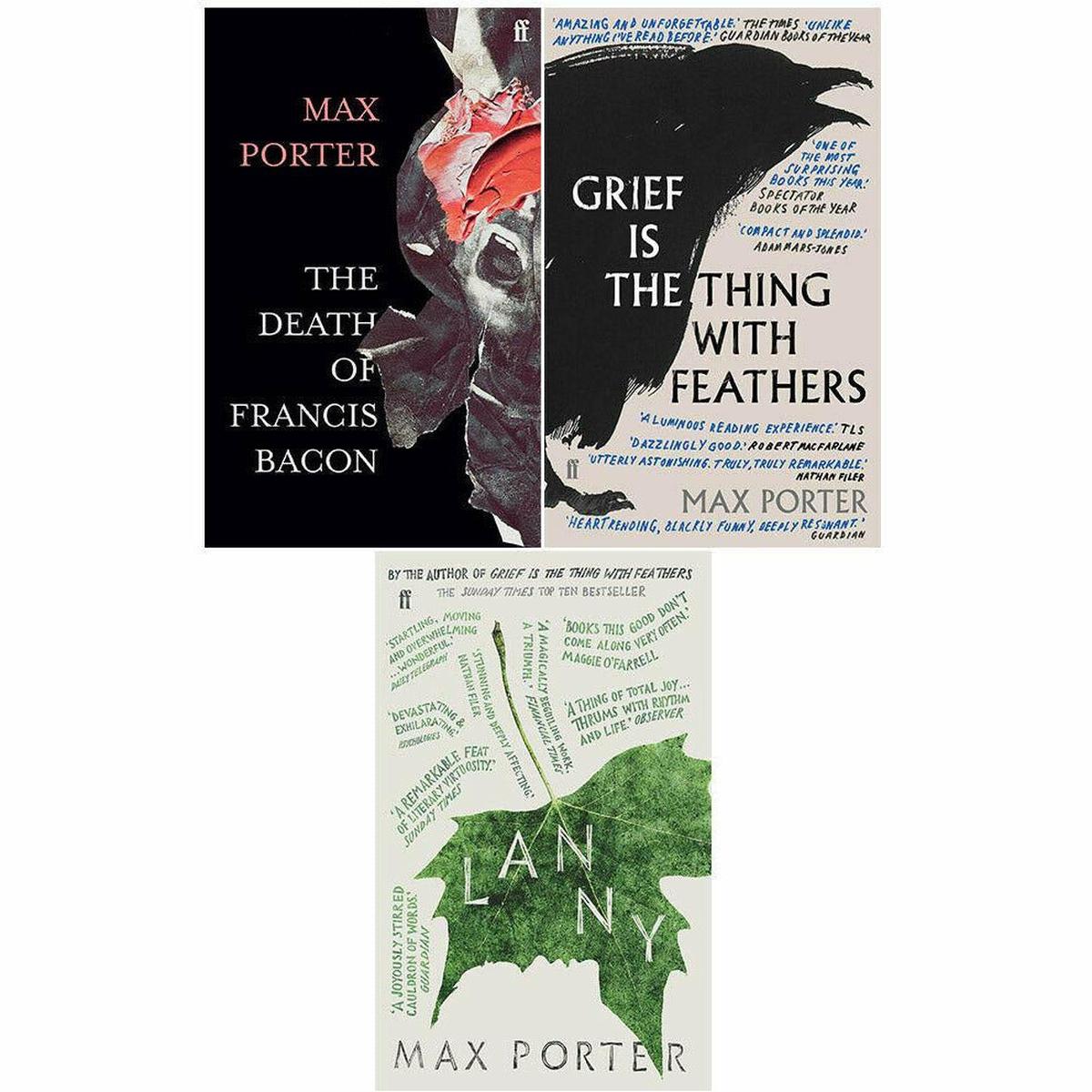 Death of Francis Bacon, Grief Is the Thing with Feathers & Lanny 3 Books Set NEW