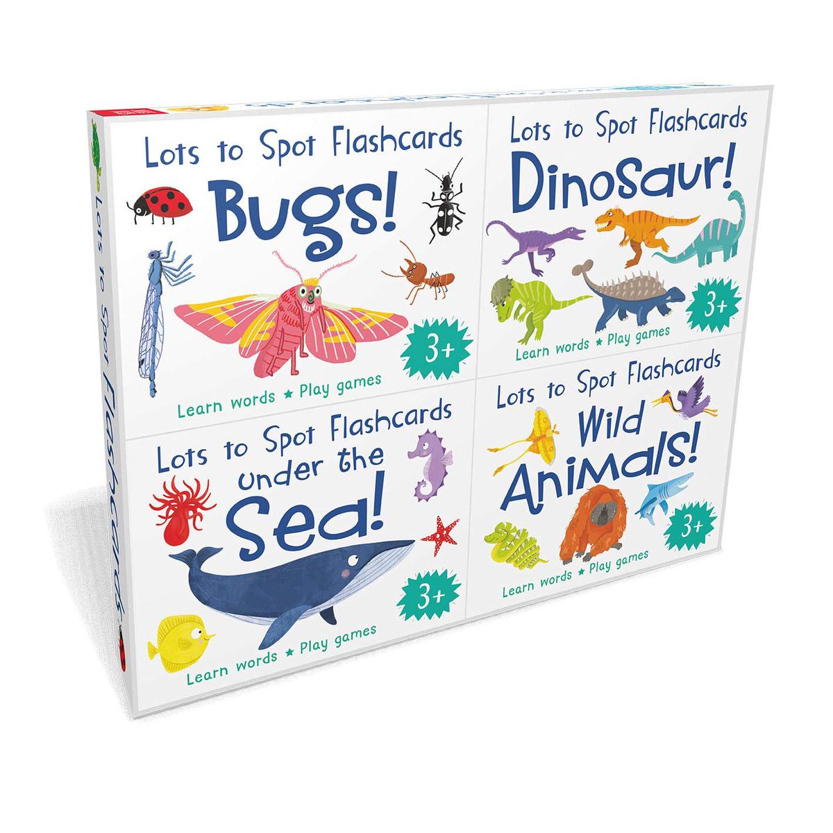 Lots to Spot Flashcards Set: Busy Animals Illustrated Cards for First Words