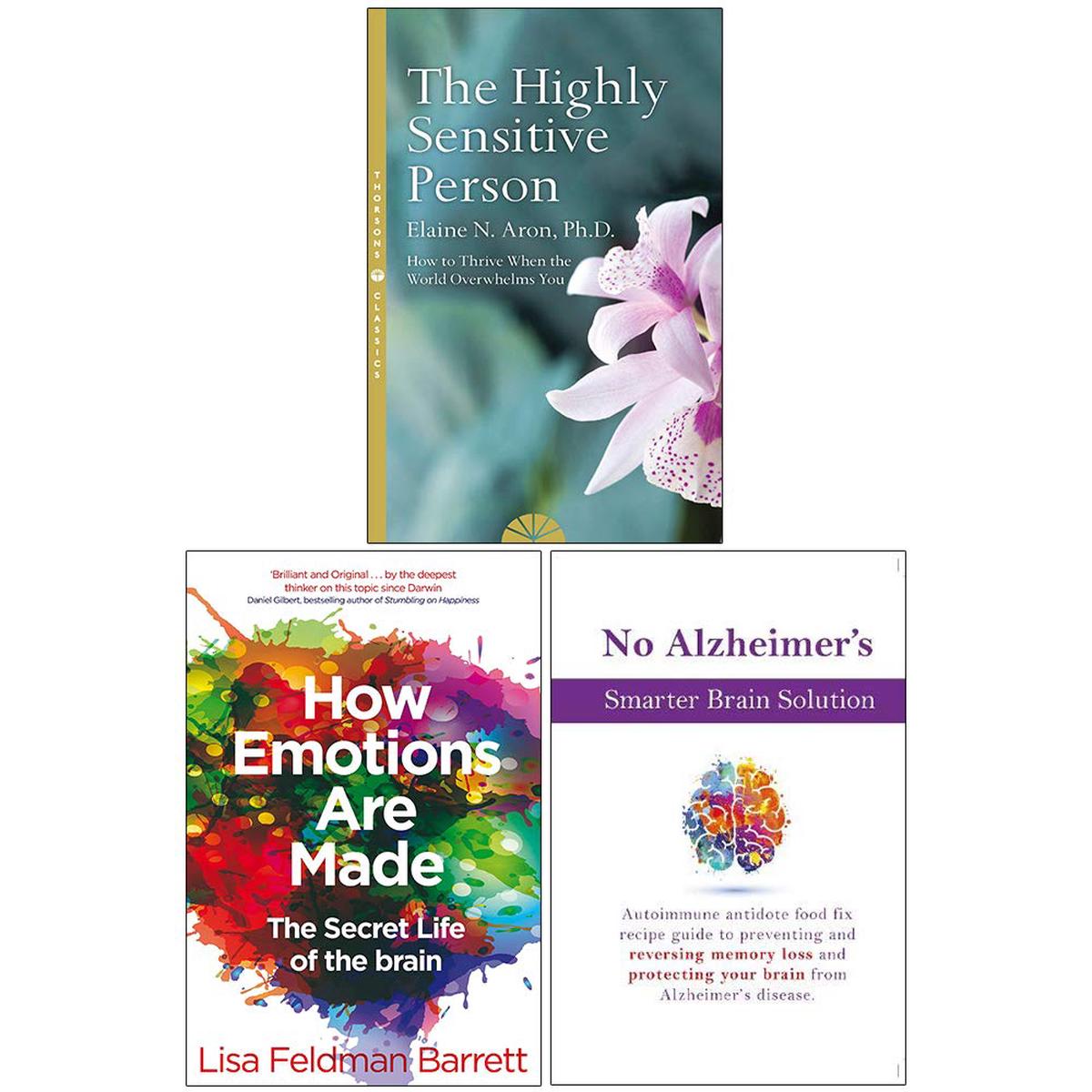 Highly Sensitive, How Emotions, No Alzheimer's 3 Books Collection Set
