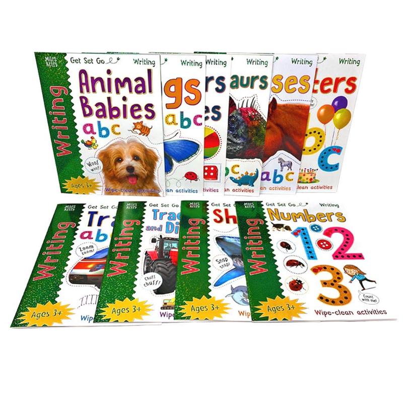 Learn to Write Letters, Numbers & Words Wipe Clean Activity 10 Books Collection Set